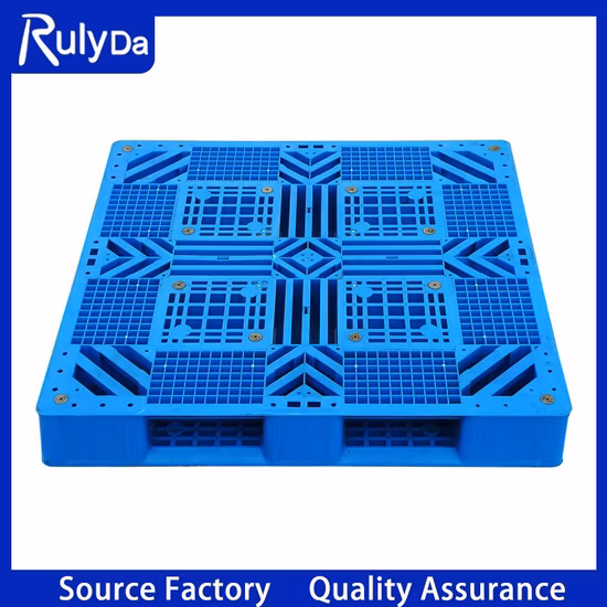 Heavy Duty Double Face/Side Grid Logistic Industrial Warehouse Storage Euro Durable Stackable Reversible HDPE Plastic Pallet Price for Rice/Flour/Sugar/Beer
