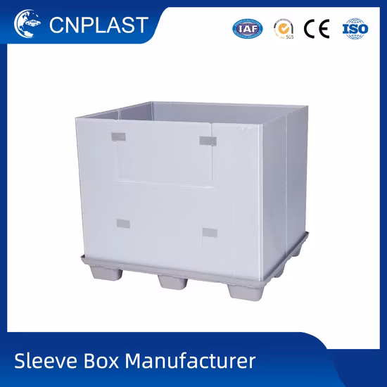Heavy Duty Customized Size Auto Parts Warehouse Storage Large Collapsible Stackable Plastic Sleeve Reusable Bulk Container/Plastic Gaylord Box Price for Pallet