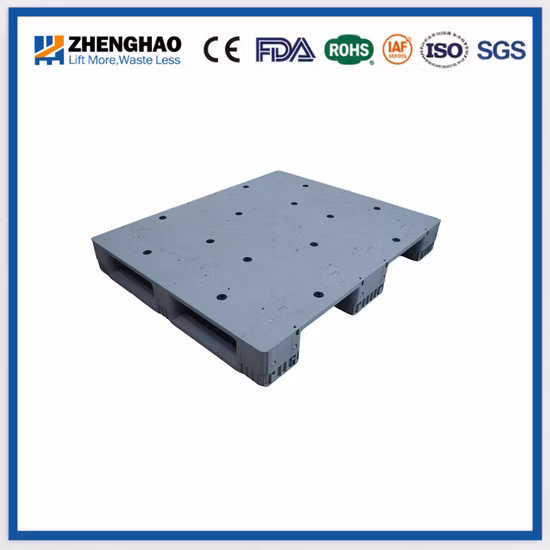 1200*1000*150mm Single Face 100% Virgin HDPE Stackable Plastic Pallet Heavy Duty for Warehouse