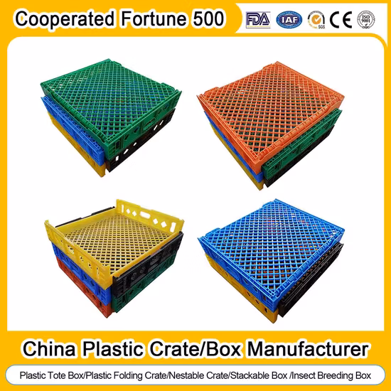 Customized Security Plastic Stackable Bread Plastic Crate for Supermarket