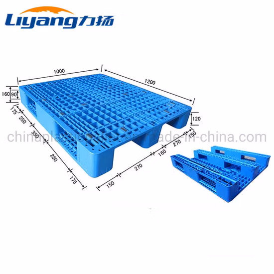 Heavy Duty HDPE ISO Stackable Rack 1.5t Steel Reinforced Industrial Plywood Plastic Pallet with 1200X1000mm