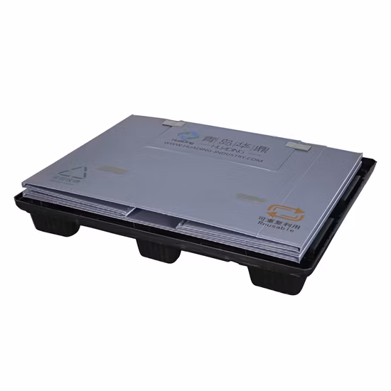 Recycled PP Material Plastic Pallet Box for Warehouse Storage Car Parts Packaging